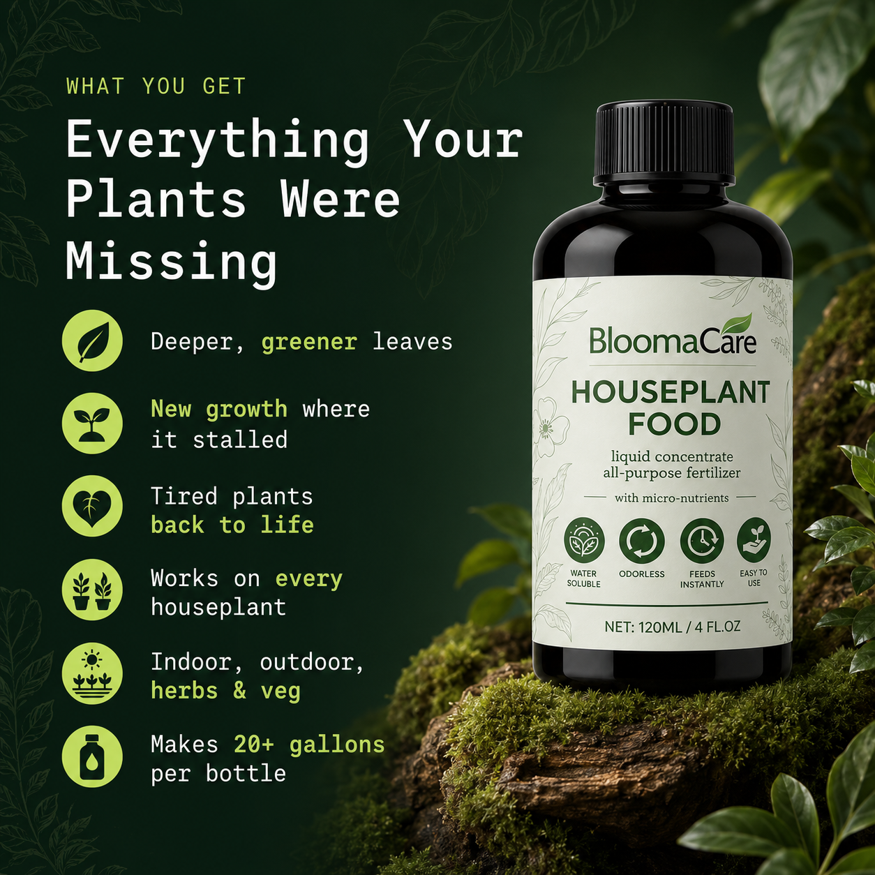 BloomaCare's Natural Houseplant Food (120ml)