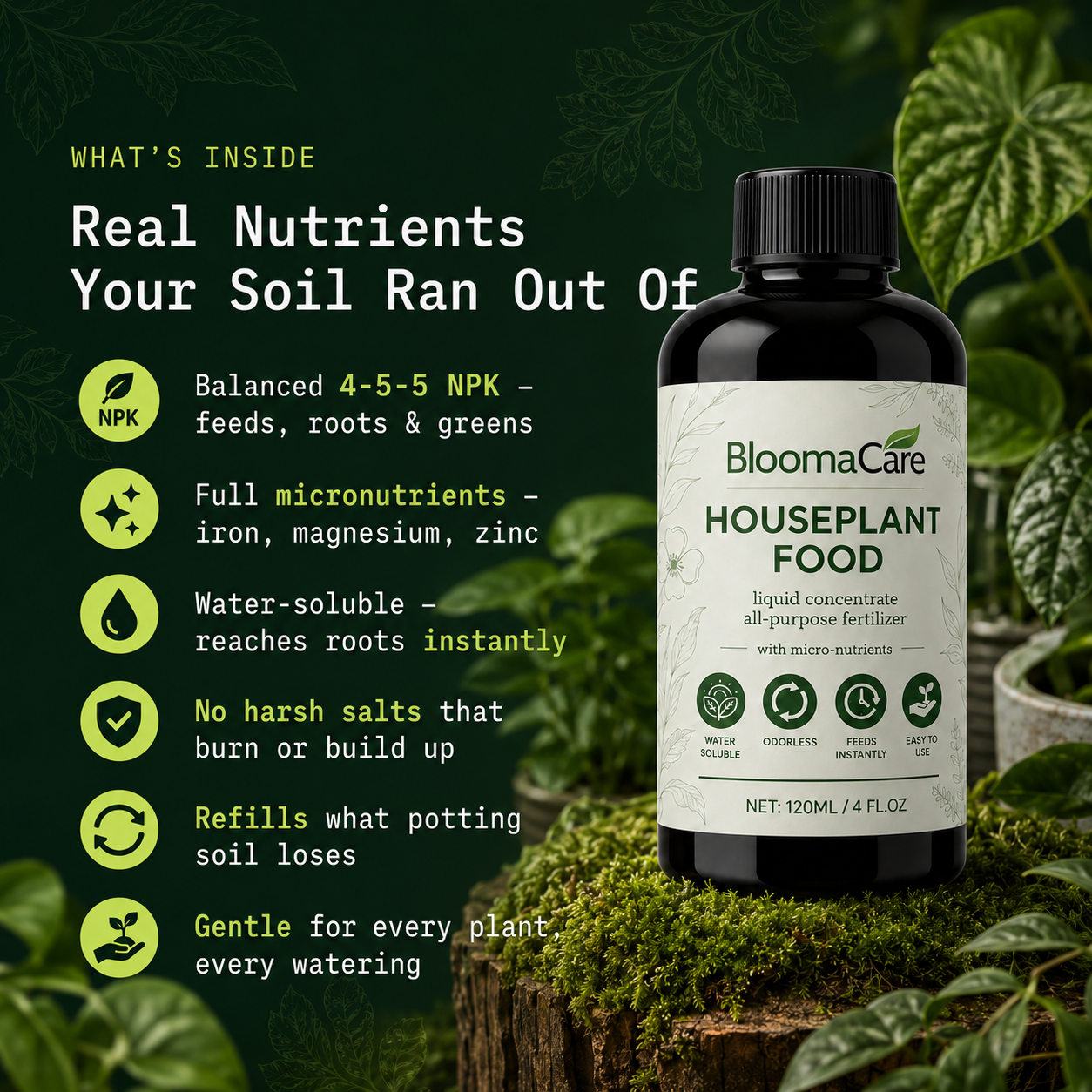 BloomaCare Natural Houseplant Food (120ml)